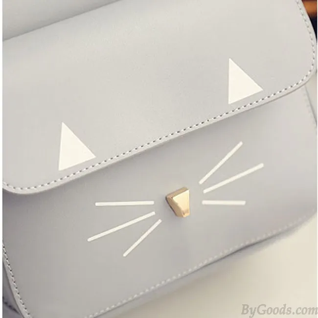 Cute Kitten Solid Rucksack Leisure Cartoon Cat Schoolbag Student Backpack