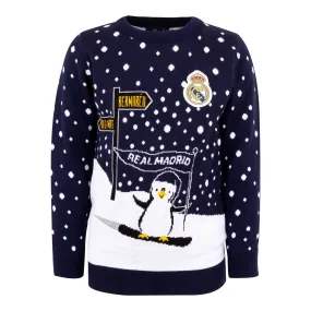 Jersey Navideño Niños Pingüino Ski
