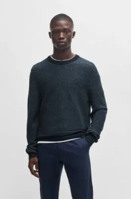 Jersey regular fit de algodón con estructura de punto