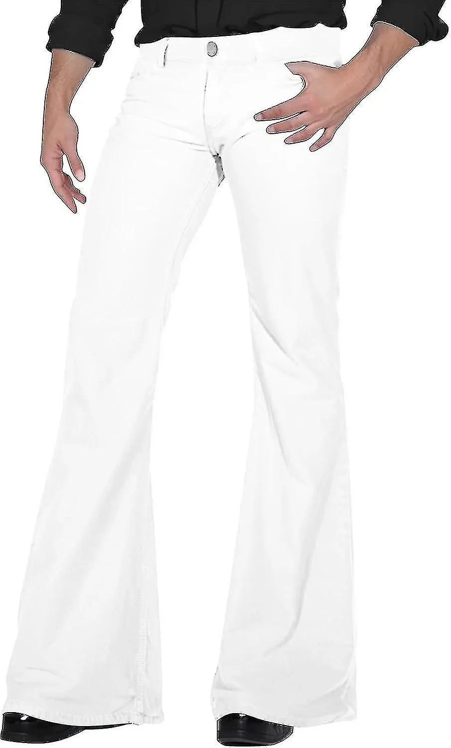 Pantalones de discoteca de los años 70 para hombres Pantalones de jeans de campana para hombre Pantalones de campana de los años