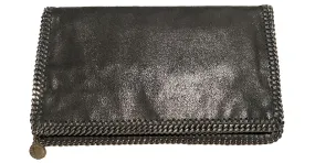 Stella Mc Cartney Stella McCartney Falabella Clutch plegable en cuero vegano negro 