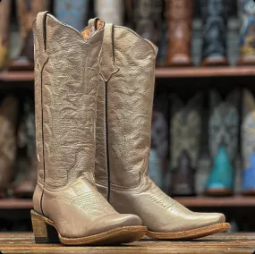 Tanner Mark Women's 'Kate' Leather Square Toe Boots Rose Gold