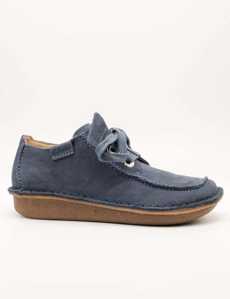 Zapato Clarks 26176288 Funny Dream Blue Nubuck de Mujer